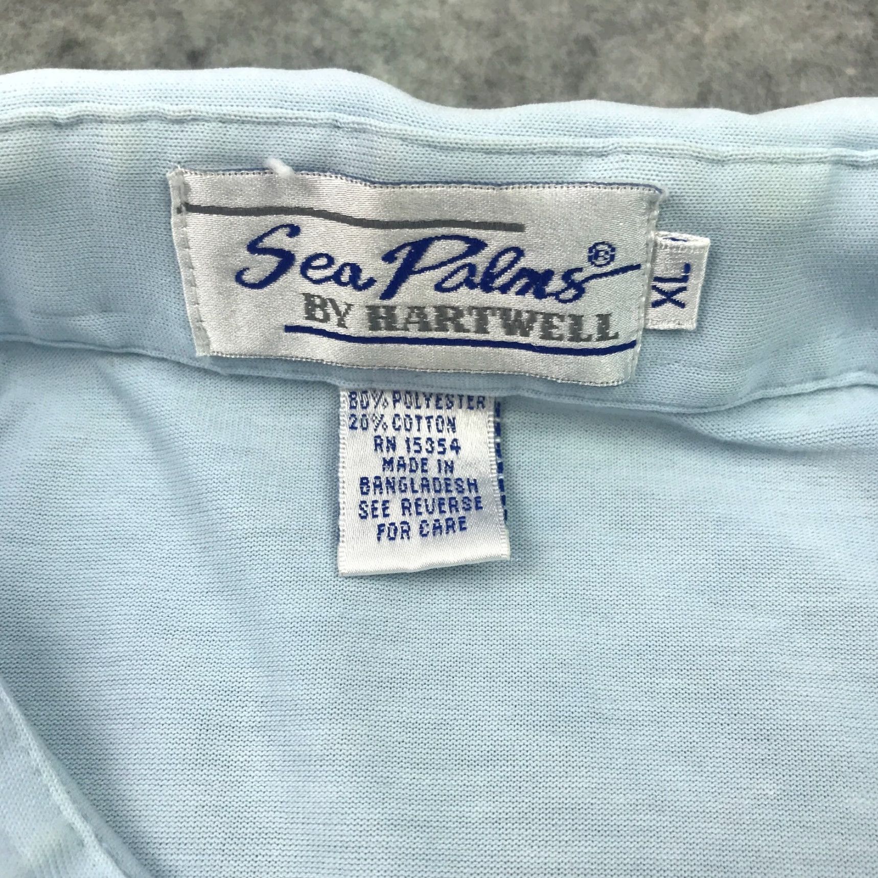 Vintage VTG Chevrolet Shirt Mens XL Blue Polo Chevy Classic Club Sea Palms Single Stitch Size US XL / EU 56 / 4 - 5 Thumbnail