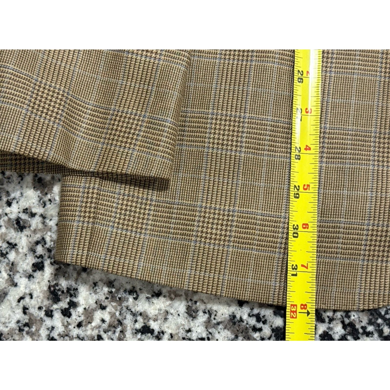 Ralph Lauren Ralph Lauren Black Label Houndstooth Plaid Blazer Men's Regular Size 42 Light Brown Silk Wool Blend Size 42R - 5 Thumbnail