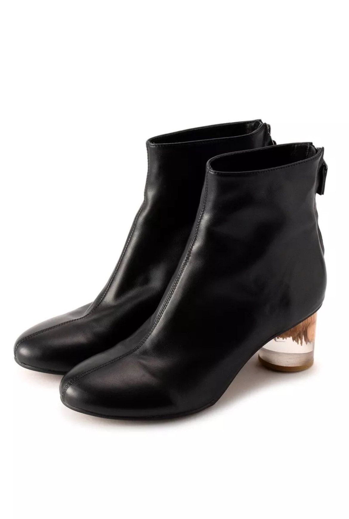 Yohji Yamamoto Y's By Yohji Yamamoto Lucite Heel Ankle Boots Size US 6.5 / IT 36.5 - 1 Thumbnail