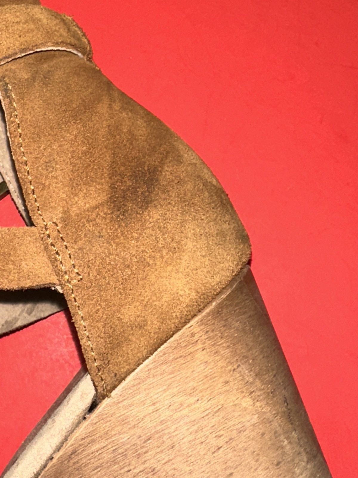 Free People Free People Cedar Wood Tan Suede Platform Clogs Heels 9 US Size US 9 / IT 39 - 5 Thumbnail