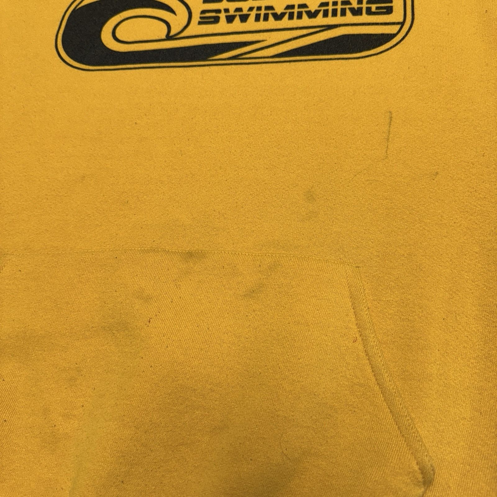 Vintage Vintage Bod Swimming Hoodie Sweatshirt Mens Small Yellow Y2K Size US S / EU 44-46 / 1 - 4 Thumbnail