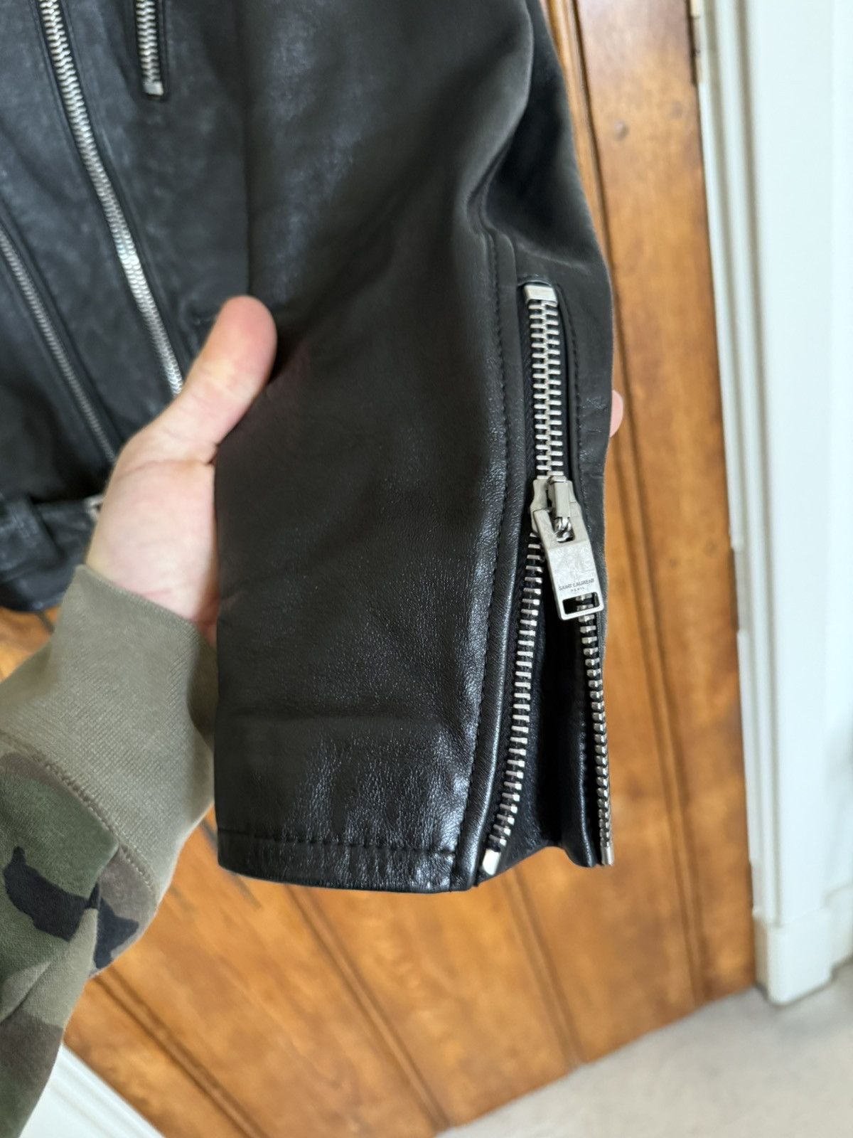Saint Laurent Paris Saint Laurent Bloodluster leather L17 biker jacket Grail 50 Size US M / EU 48-50 / 2 - 16 Thumbnail