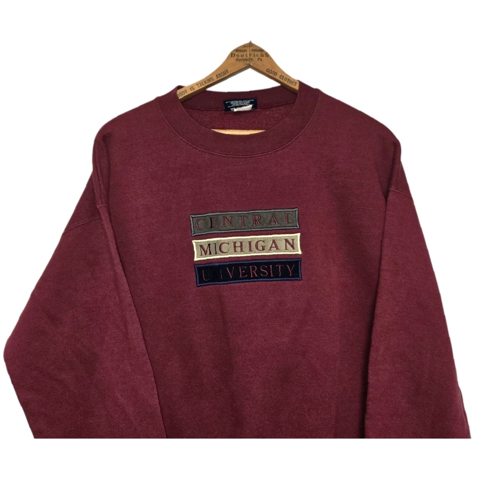 Jansport VINTAGE JanSport Central Michigan University Crewneck Sweatshirt Mens L Burgundy USA Made Size US L / EU 52-54 / 3 - 2 Thumbnail