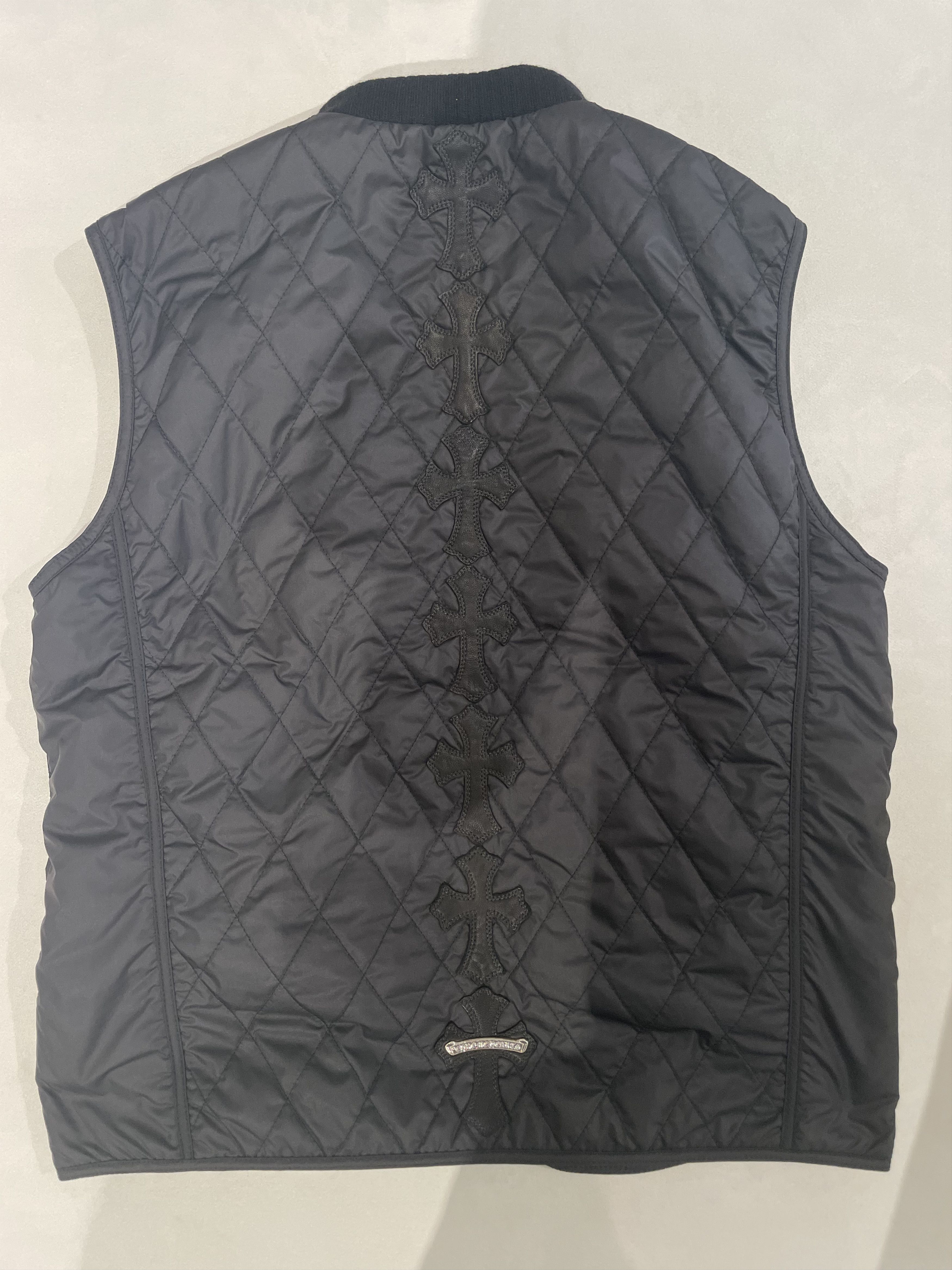 Chrome Hearts Chrome Hearts Cross Patch Black Quilted Vest Size S / US 4 / IT 40 - 4 Thumbnail