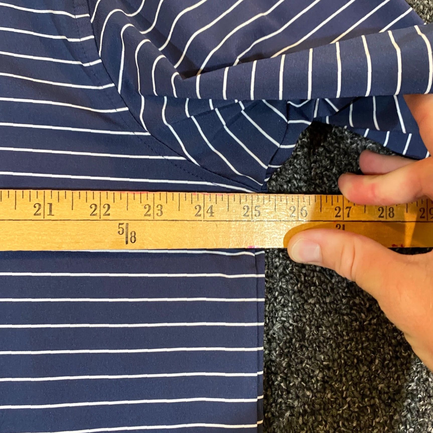 Peter Millar Peter Millar Polo Mens XL Blue White Striped Performance Golf Shirt S/S Polo Shirt Mens XL Blue Striped Peter Millar Golf Performance Shirt Size US XL / EU 56 / 4 - 7 Thumbnail