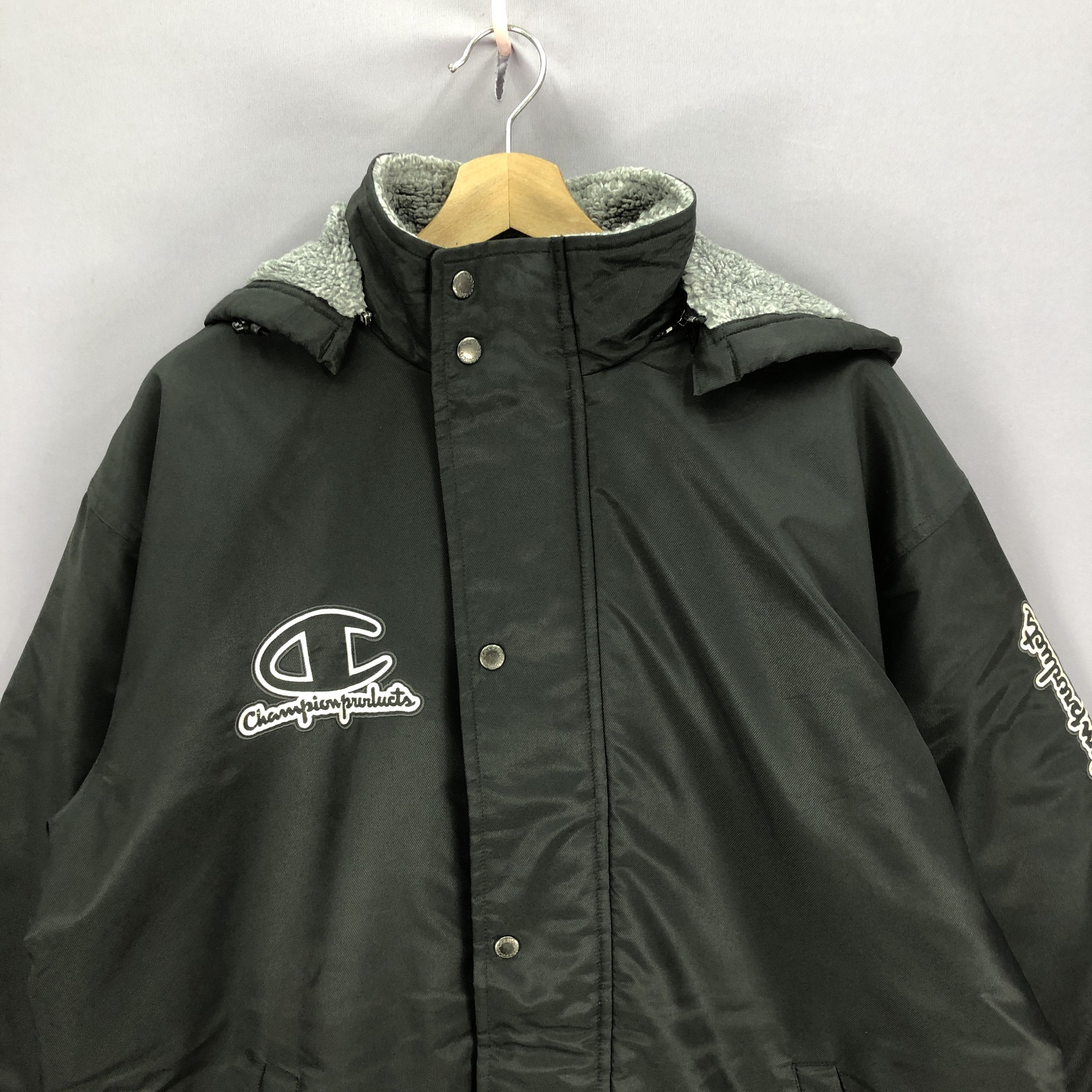 Champion × Vintage Vintage Champion Long Coat Coach Jacket Sherpa Lining Size US XL / EU 56 / 4 - 5 Thumbnail