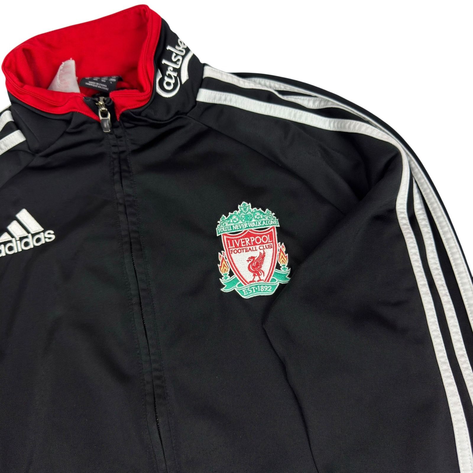 Adidas Adidas Mens Black 3-Stripes Liverpool F.C. Football Jacket Size US S / EU 44-46 / 1 - 4 Thumbnail