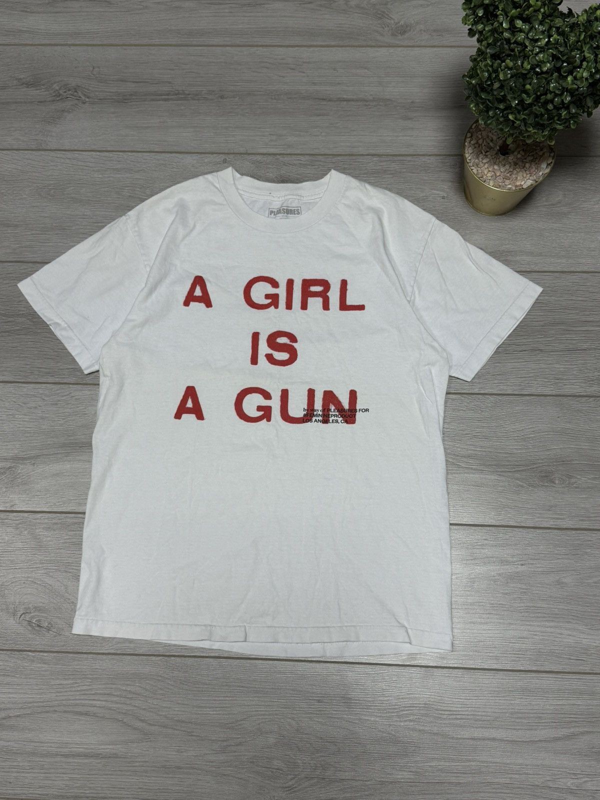 Pleasures A Girl Is A Gun Tee shirt humor big print