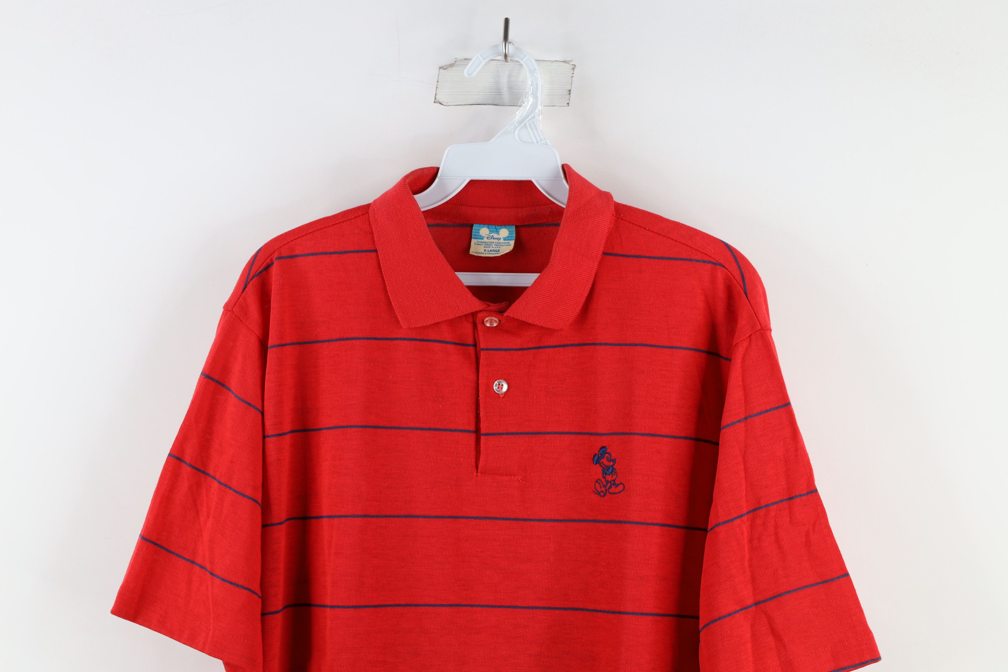 Disney × Vintage Vintage 80s Disney Knit Mickey Mouse Collared Polo Shirt USA Size US XL / EU 56 / 4 - 2 Thumbnail