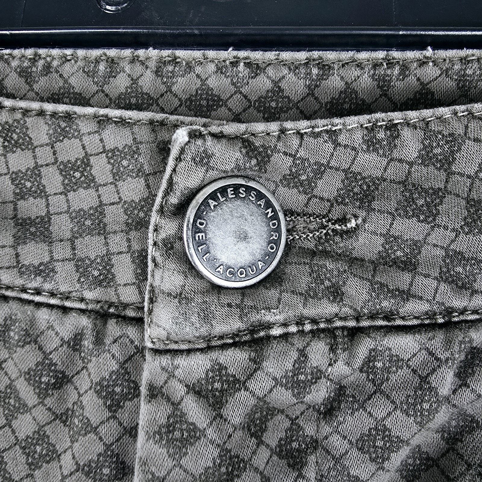 Other Alessandro Dell'Acqua Brown Geometric AOP Pants Sz 34 34x29 Size 34" / US 12 / IT 48 - 5 Thumbnail