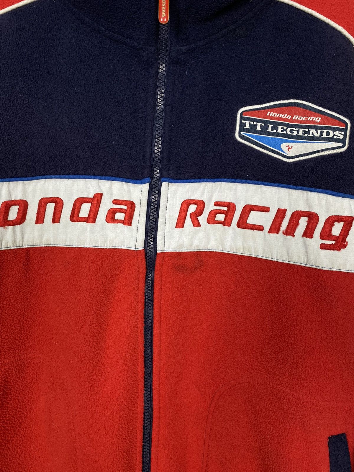 Honda Honda Racing TT Legends Mens Jacket Fleece Navy/Red Sz Large Size US L / EU 52-54 / 3 - 16 Thumbnail