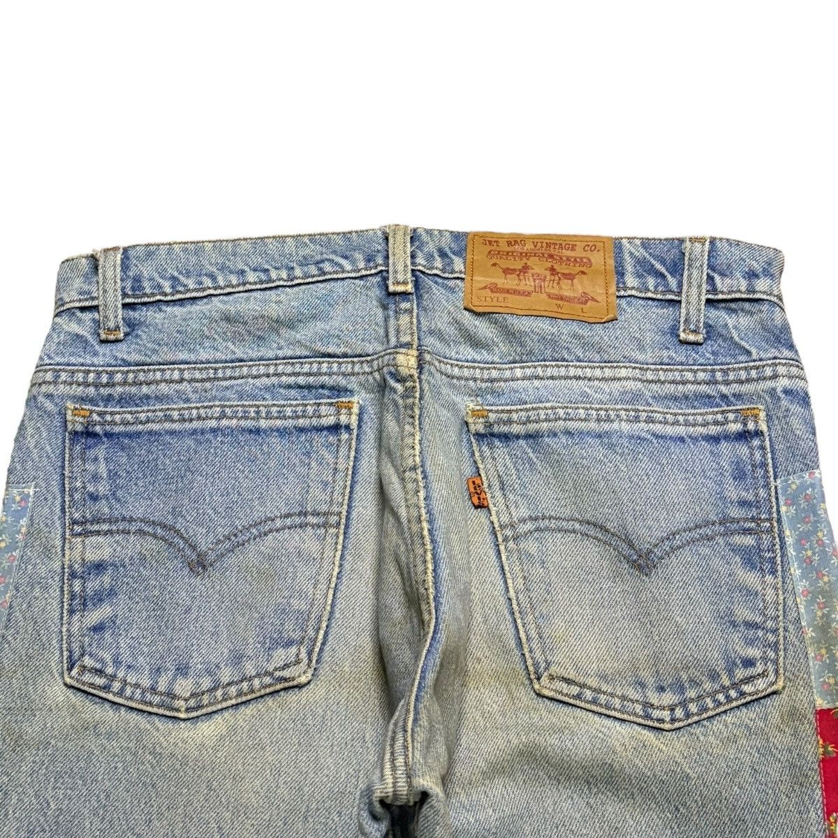 LVC × Levi's × Levi's Vintage Clothing Vintage 90s Levis Orange Tab Mud Wash Distress Flare Jeans Size US 32 / EU 48 - 8 Thumbnail