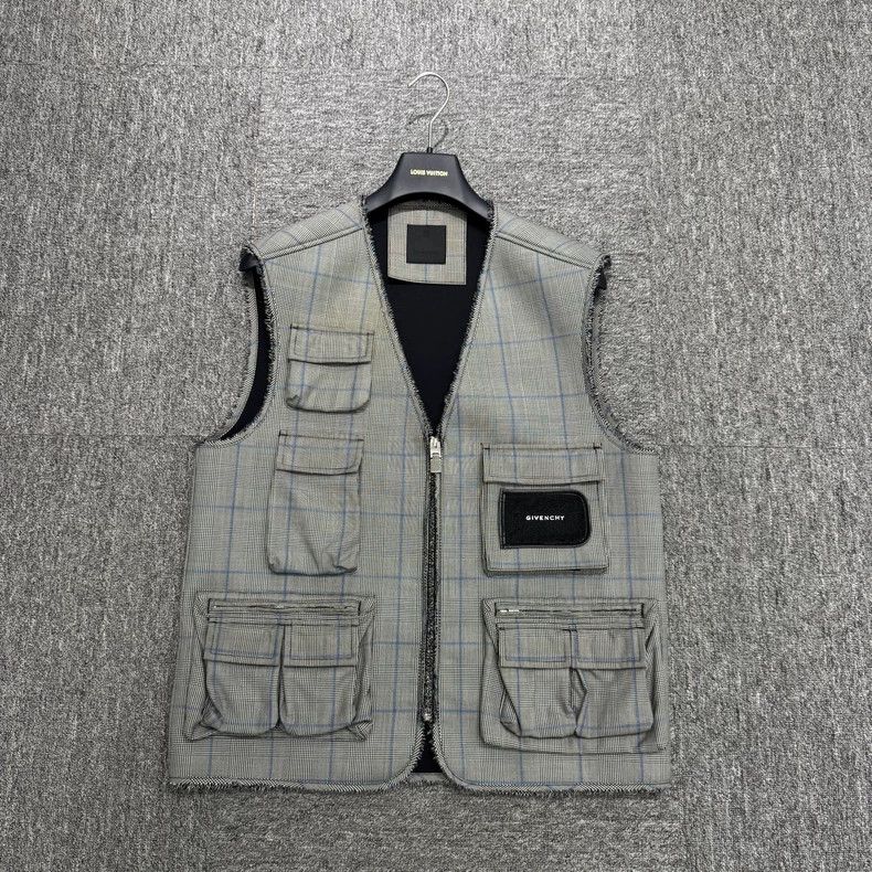 Givenchy Givenchy SizeM Gingham space cotton vest Size US M / EU 48-50 / 2 - 1 Thumbnail