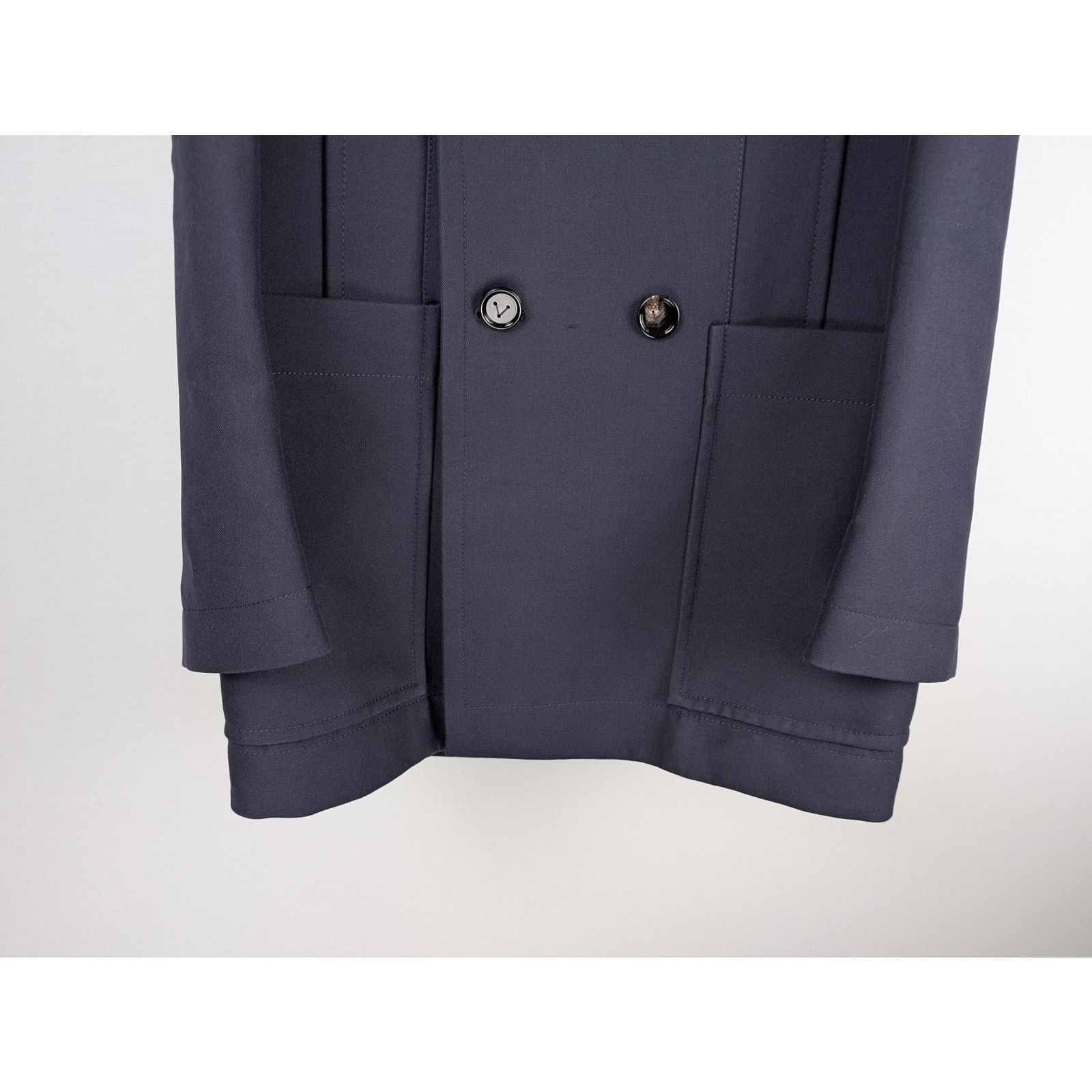 Bottega Veneta o1rshd1 Splittable Cotton Twill Coat in Abyss Blue Size US S / EU 44-46 / 1 - 2 Thumbnail