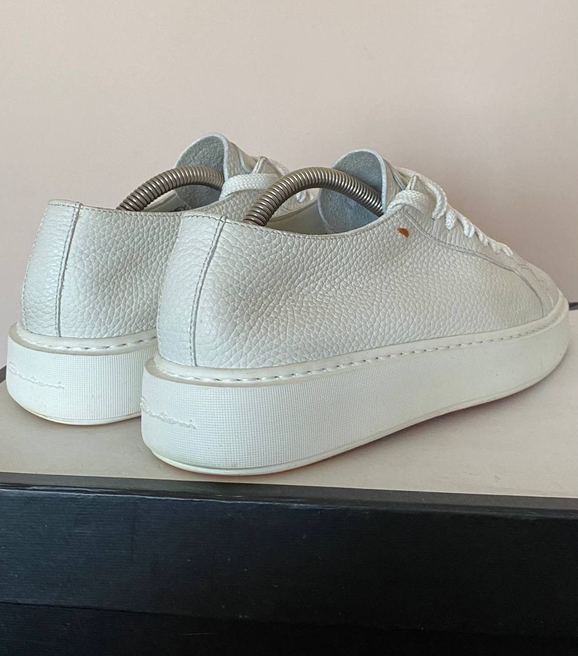 Santoni Santoni Design White women's Leather Classic Sneakers Size US 7 / IT 37 - 7 Thumbnail