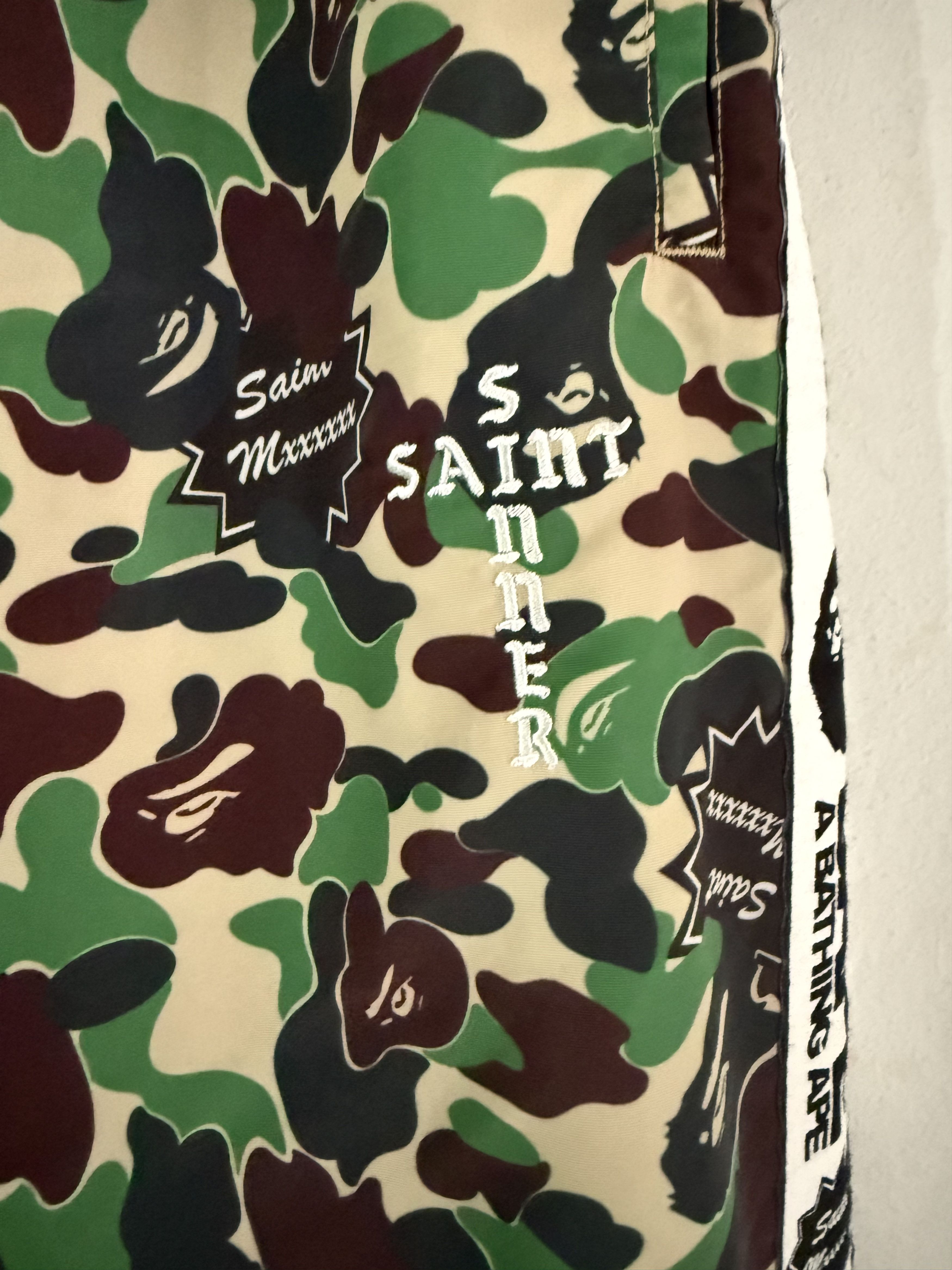 Bape × Saint Michael A BATHING APEx SAINT Mxxxxxx STAPE Track Pants Camo Size US 31 - 6 Thumbnail