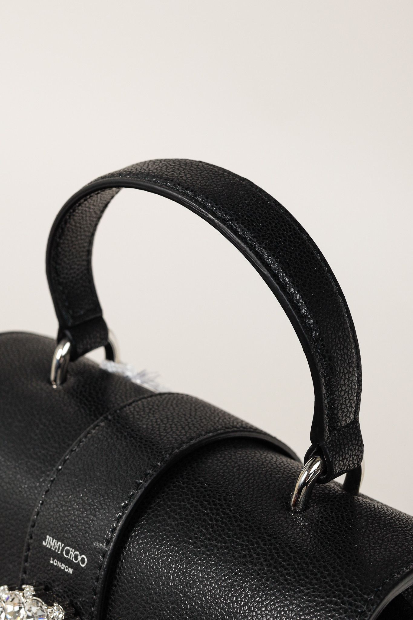 Jimmy Choo Jimmy Choo Cheri Soft Grainy Leather Crystal-Buckle Bag Size ONE SIZE - 8 Thumbnail