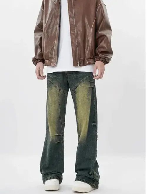 Japanese Brand × Jean Vintage washed pleated deconstructed jeans Size US 32 / EU 48 - 4 Thumbnail