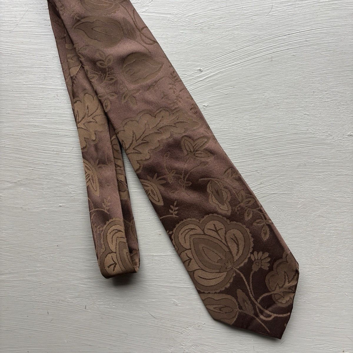 Dolce & Gabbana Dolce & Gabbana Italy 100% Silk Tie Brown Paisley Jacquard H Size ONE SIZE - 10 Thumbnail