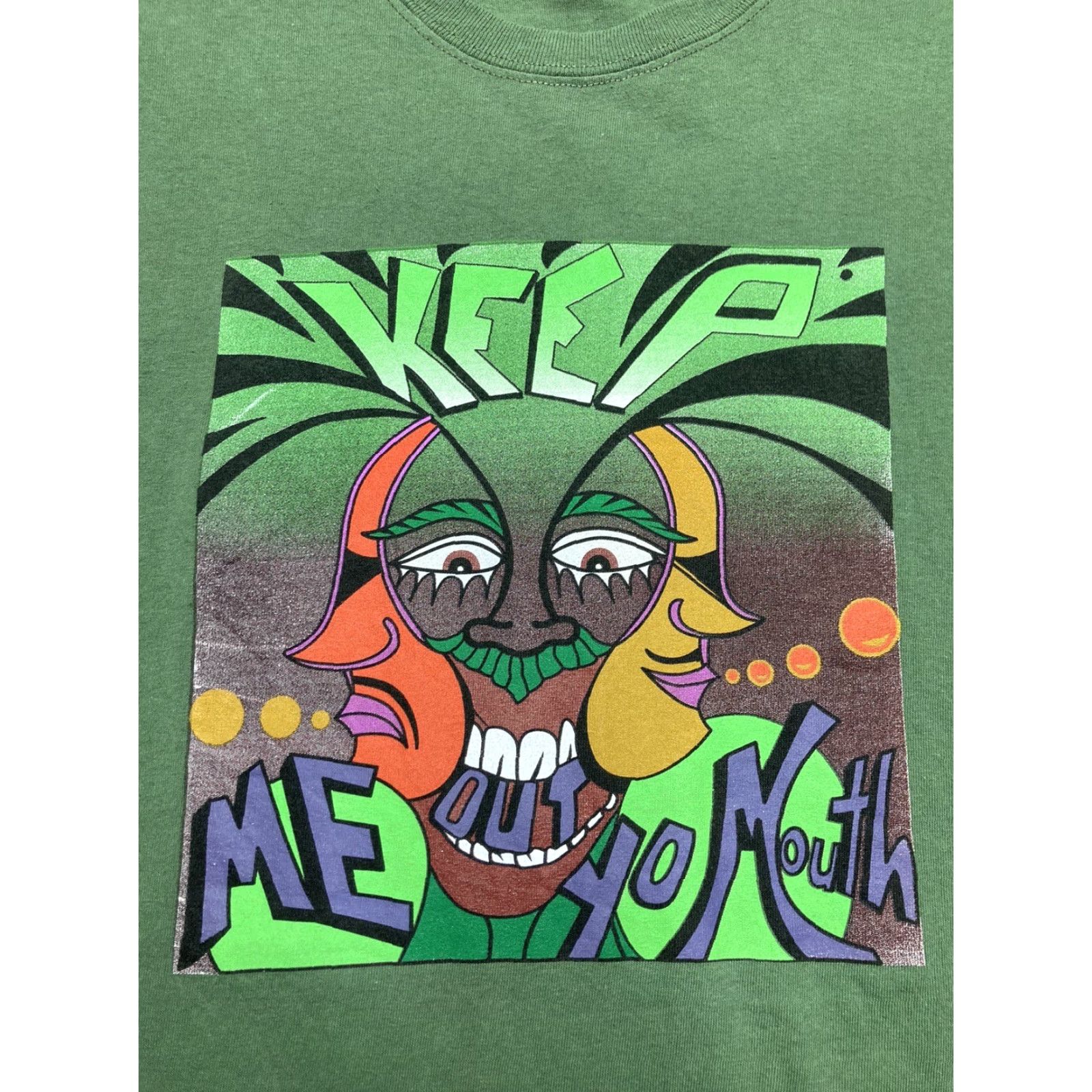 Gildan VINTAGE Psychedelic keep me out yo mouth graphic t shirt Gildan XL Green Men T-Shirt XL EUC Size US XL / EU 56 / 4 - 2 Thumbnail