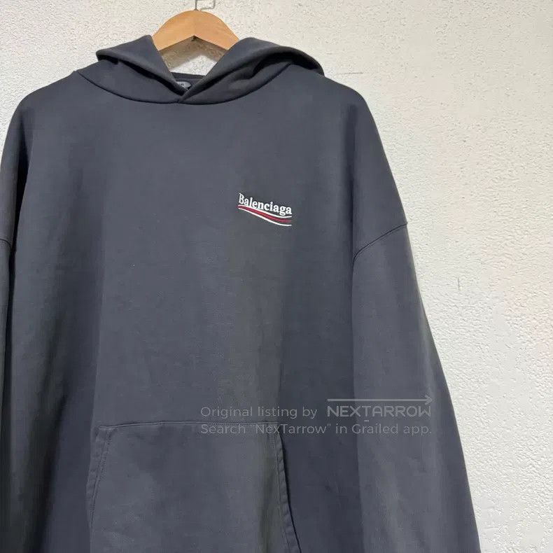 Balenciaga Balenciaga Logo Printed Hooded Long Sleeve Sweatshirt Size US M / EU 48-50 / 2 - 3 Thumbnail
