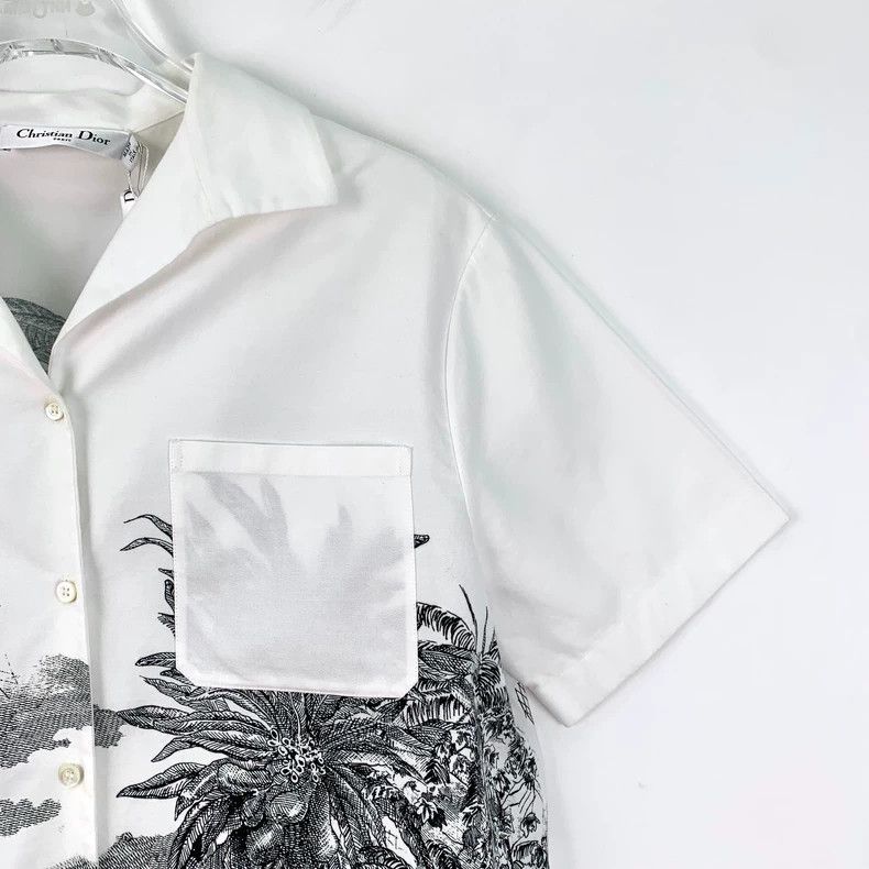 Dior Dior White jungle coconut print cotton lapel single-breast Size XS / US 0-2 / IT 36-38 - 3 Thumbnail