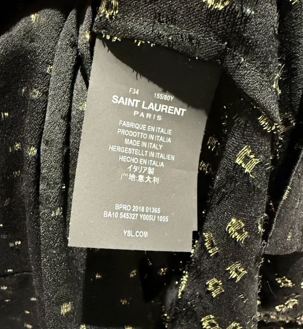 Saint Laurent Paris × Yves Saint Laurent Saint Laurent silk ribbon shirt 2412-Nextarrow Size XXS / US 00 / IT 34 - 3 Thumbnail