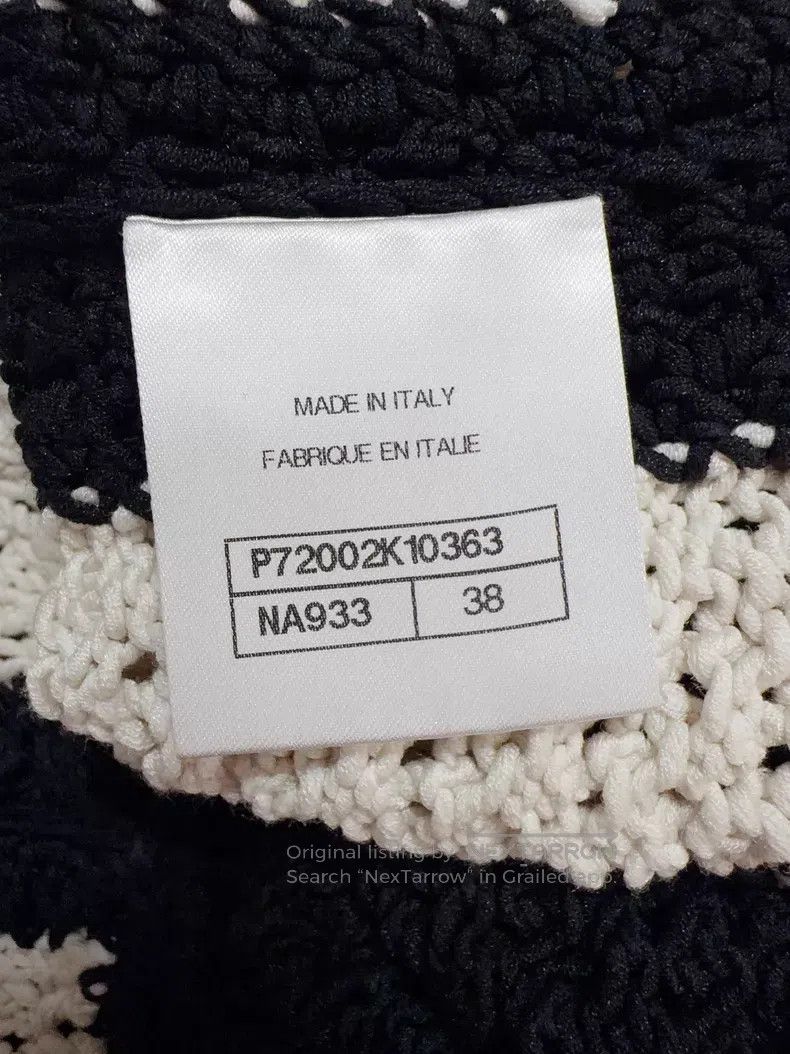 Chanel Chanel 22C black and white thick line knitted cardigan coa Size XS / US 0-2 / IT 36-38 - 6 Thumbnail
