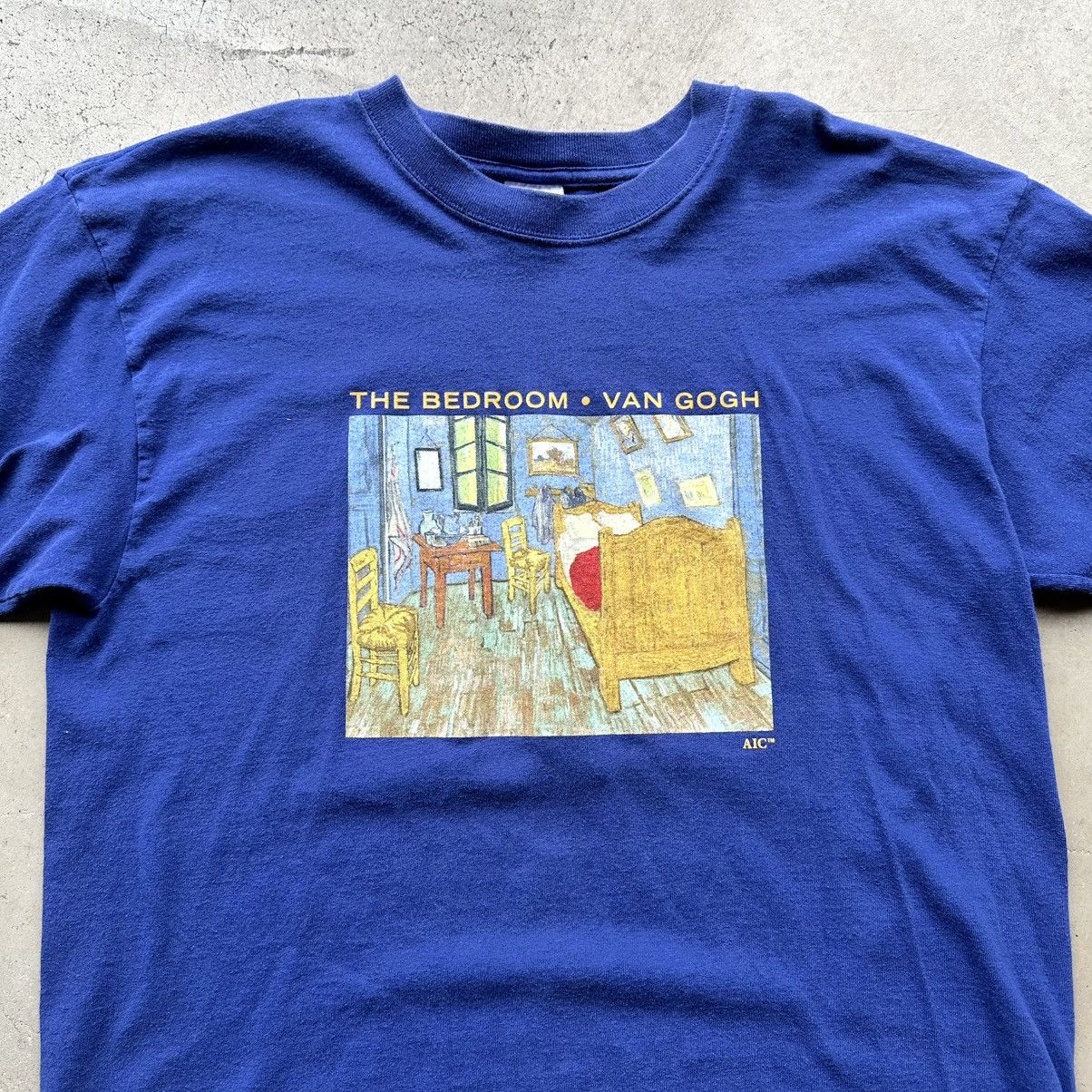Anvil Vintage Vincent Van Gogh T Shirt The Bedroom Art Exhibit 00s Size US L / EU 52-54 / 3 - 2 Thumbnail
