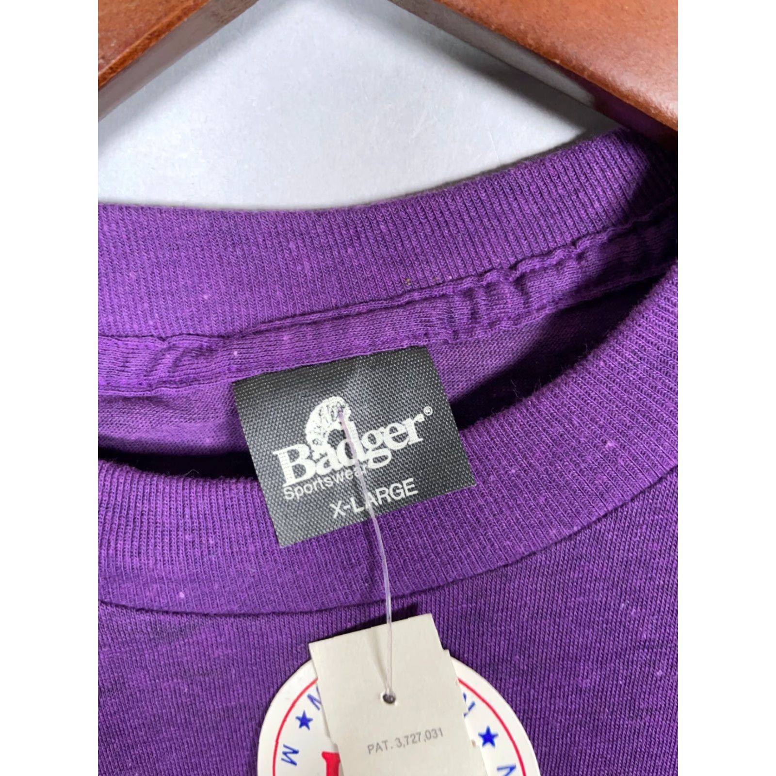 Vintage VTG Badger Sport T-Shirt Shirt Unworn Purple Short Sleeve Crew Neck Adult Small Logo Graphic 80s 90s Funny Music Size US S / EU 44-46 / 1 - 4 Thumbnail
