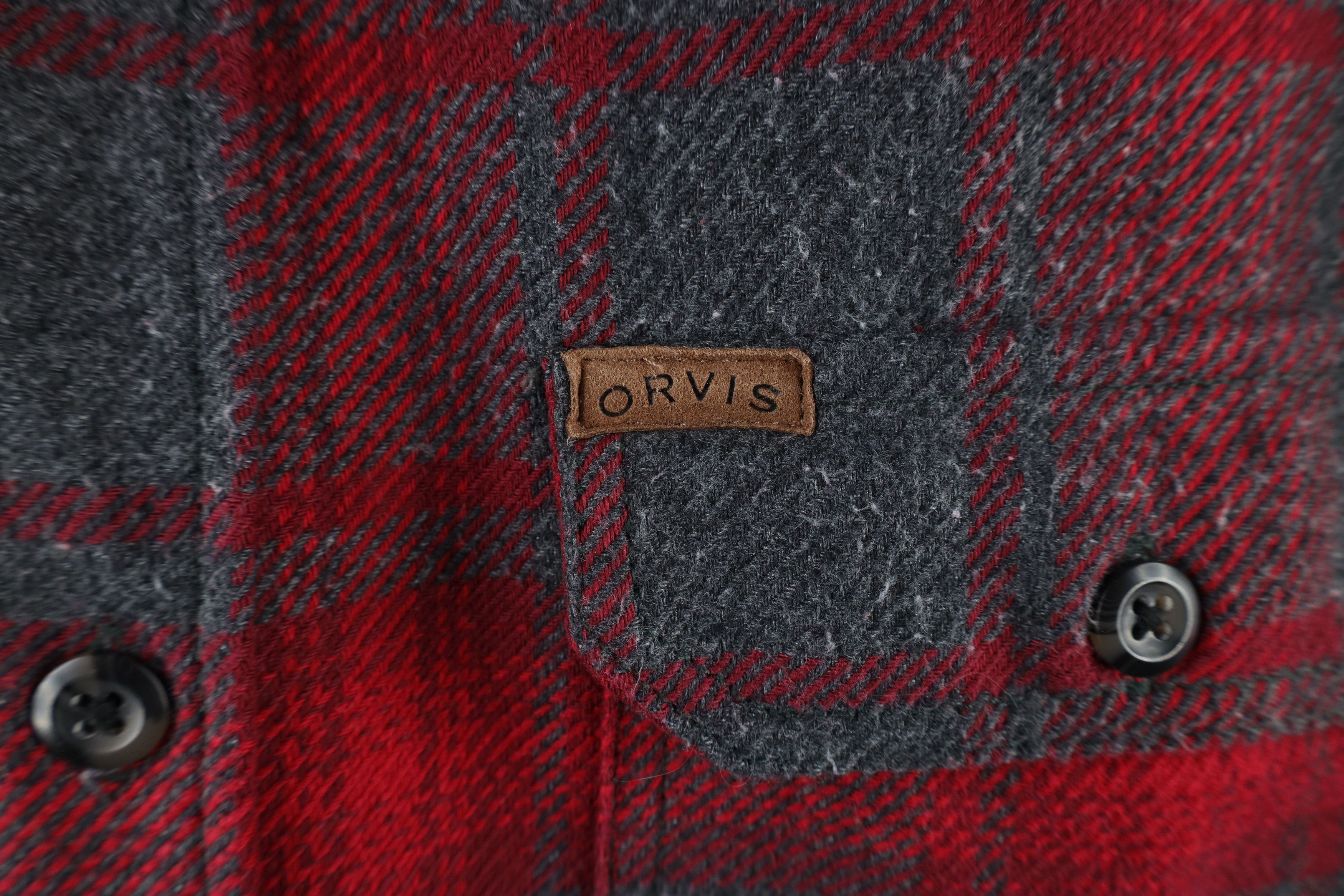 Orvis × Vintage Vintage Orvis Heavyweight Collared Button Shirt Plaid Size US L / EU 52-54 / 3 - 4 Thumbnail