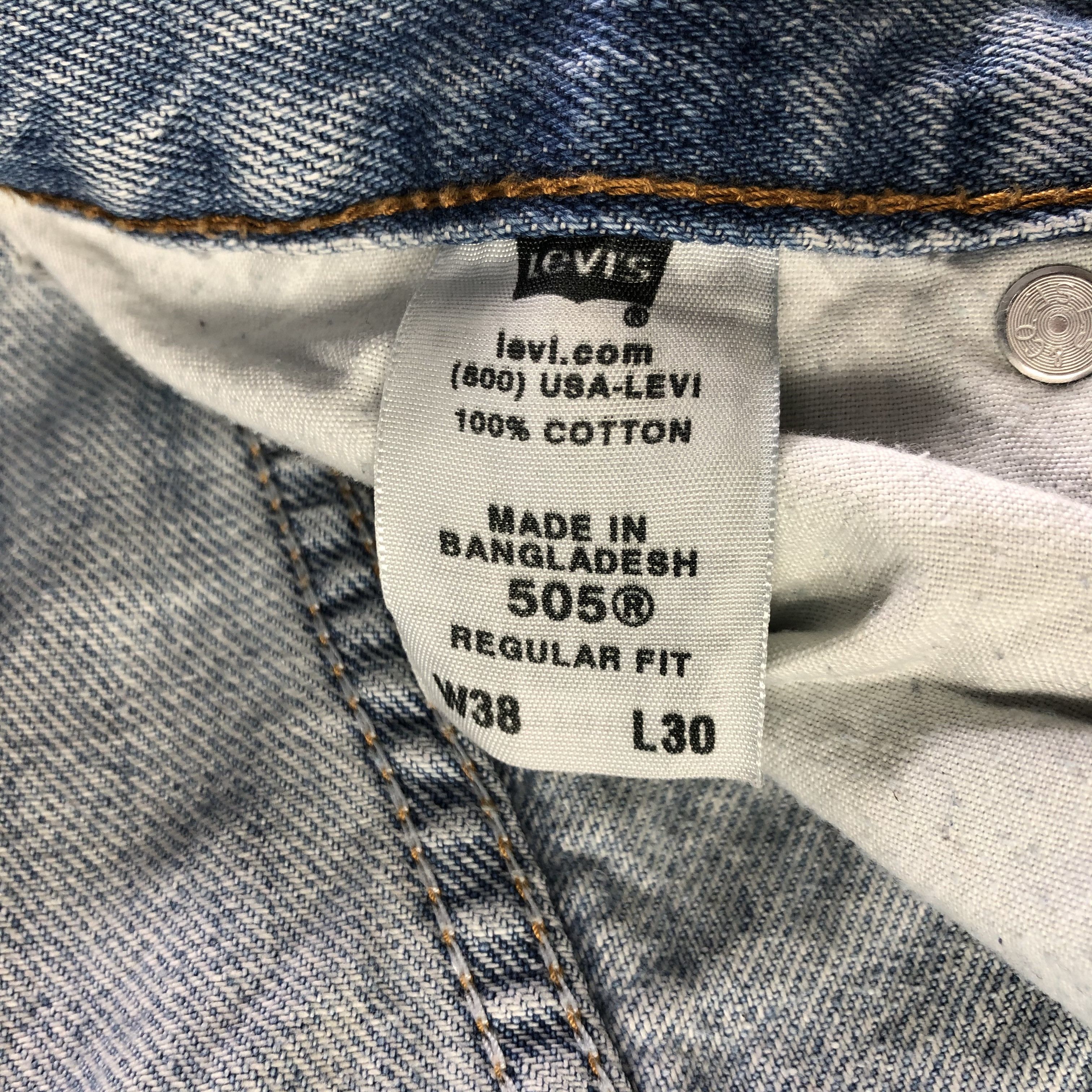 Levi's Vintage Blue Wash Levis 505 Jeans-J4419 Size US 37 - 11 Thumbnail