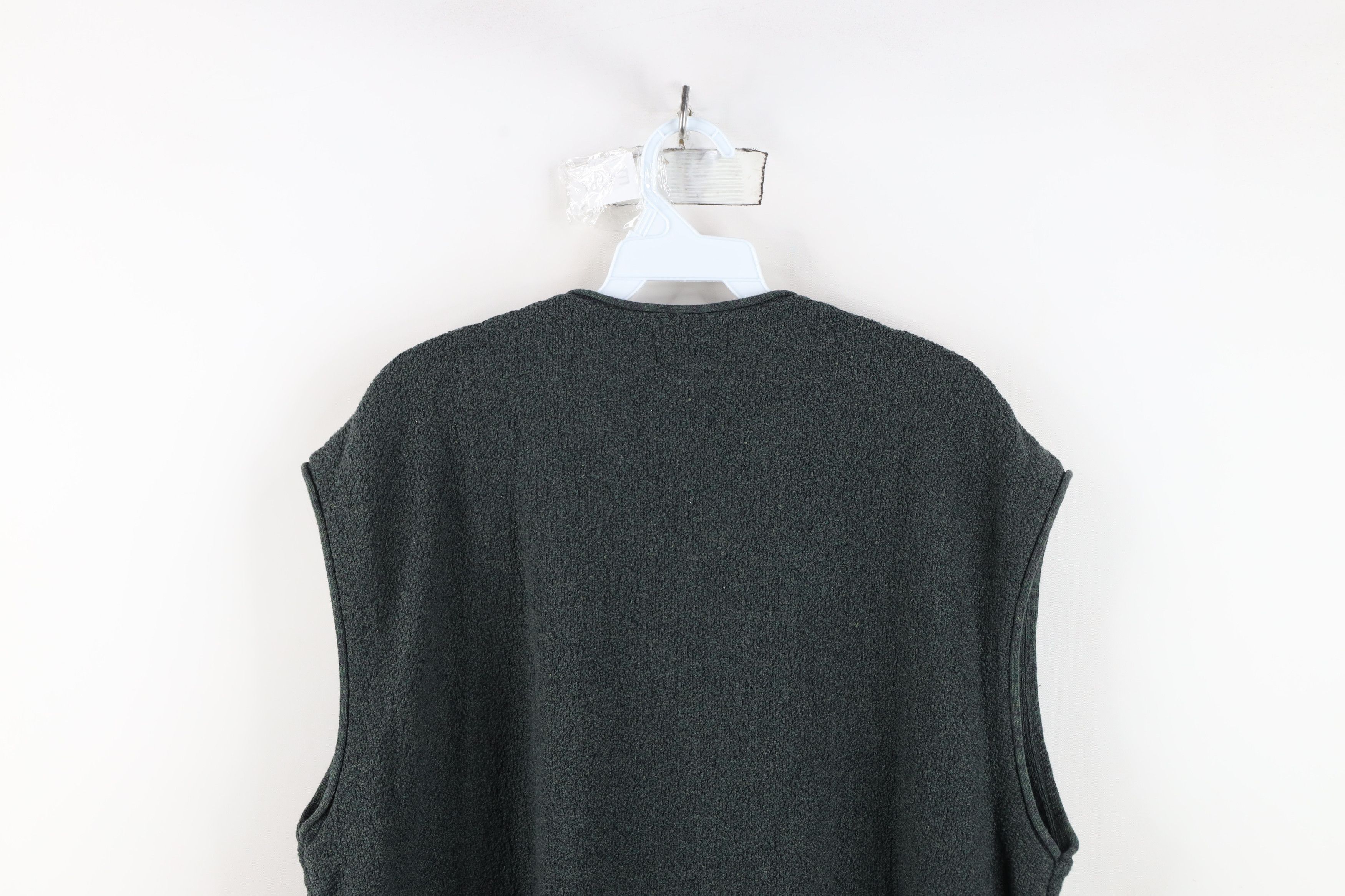 Vintage Vintage 90s Streetwear Blank Textured Knit Sweater Vest USA Size US XL / EU 56 / 4 - 8 Thumbnail