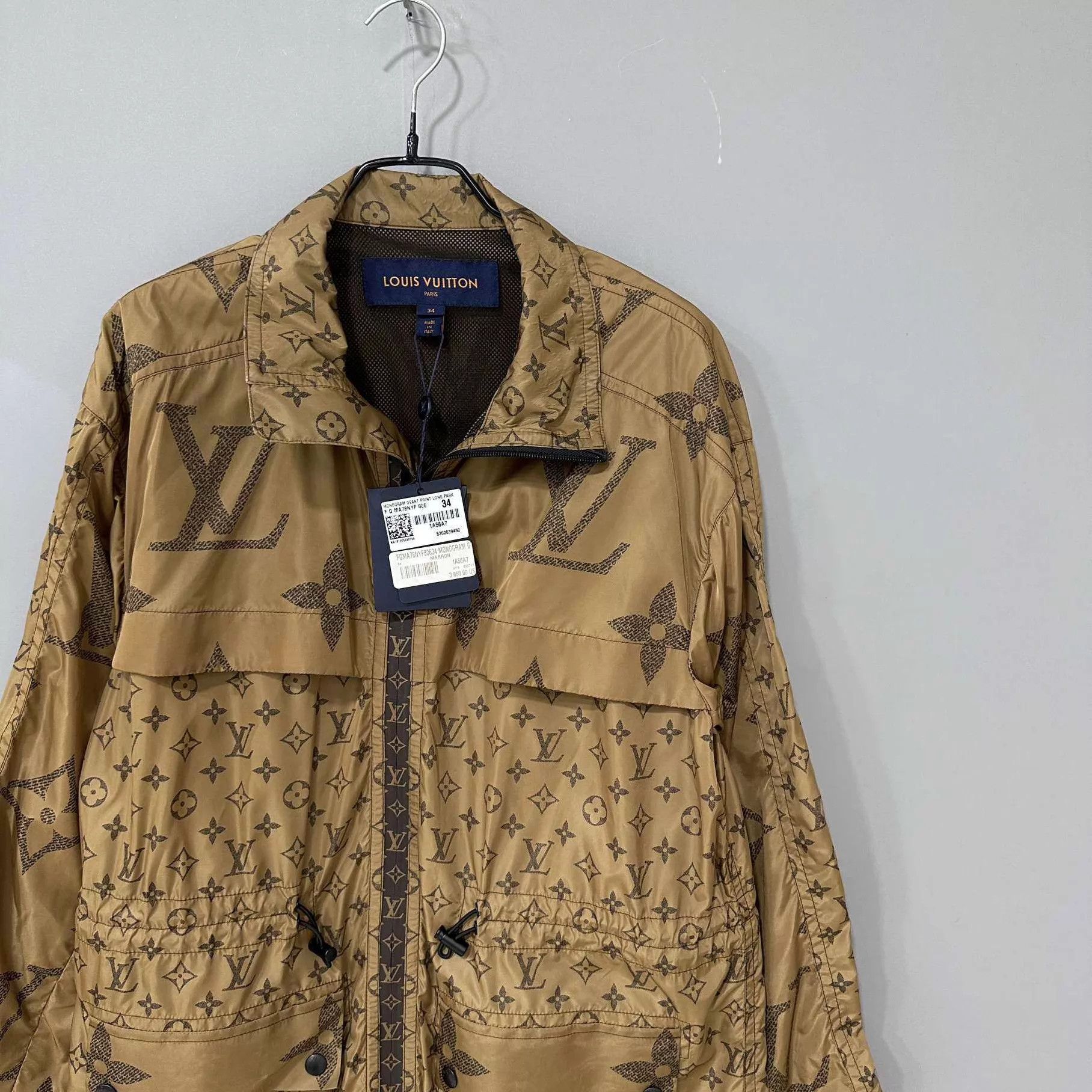 Louis Vuitton LV Brown Monogram Print Tech Fabric Women's Jacket Size XS / US 0-2 / IT 36-38 - 2 Thumbnail