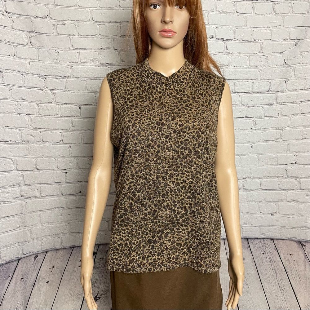 Other Kathie Lee Collection Animal Print Knit Top Size L Size L / US 10 / IT 46 - 1 Thumbnail