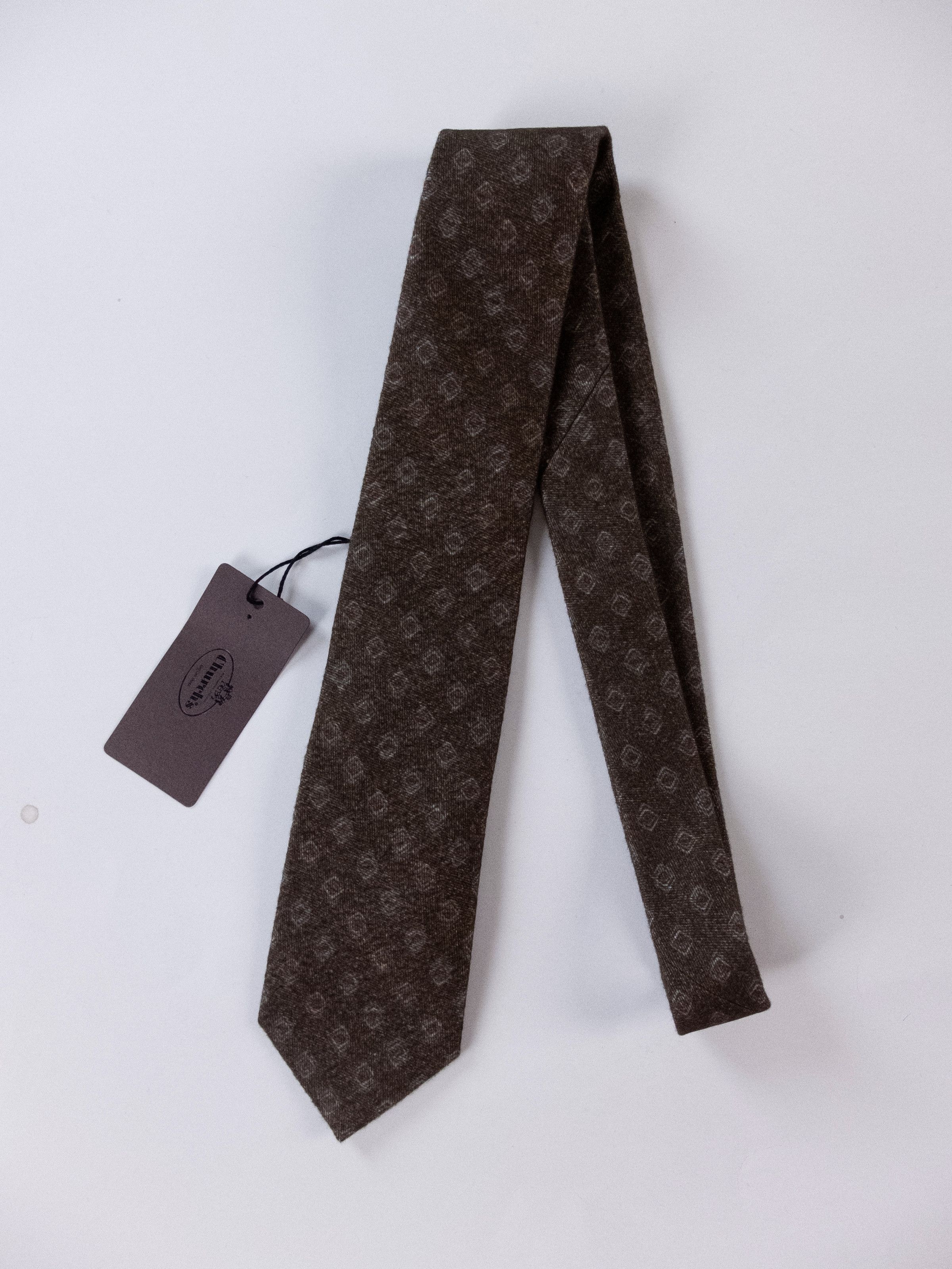 Church's CHURCH'S Churchs England brown cotton tie (feels wool) Size ONE SIZE - 1 Thumbnail