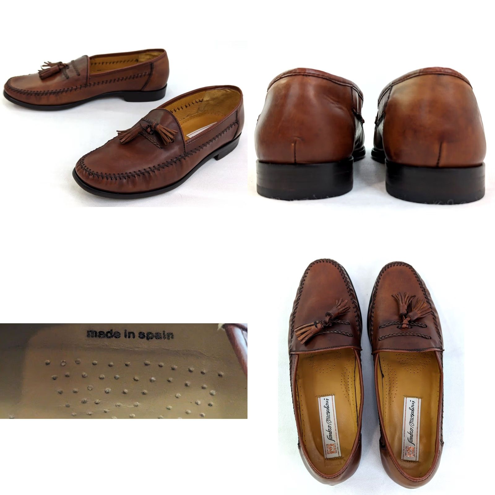 Sandro Moscoloni Sandro Moscoloni La Vida AMB Tassel Loafers Men 9.5 Brown Slip On Dress Leather Upper Lining Tassels Leather Sole City Logo Style Vintage No Size US 10 / EU 43 - 8 Thumbnail