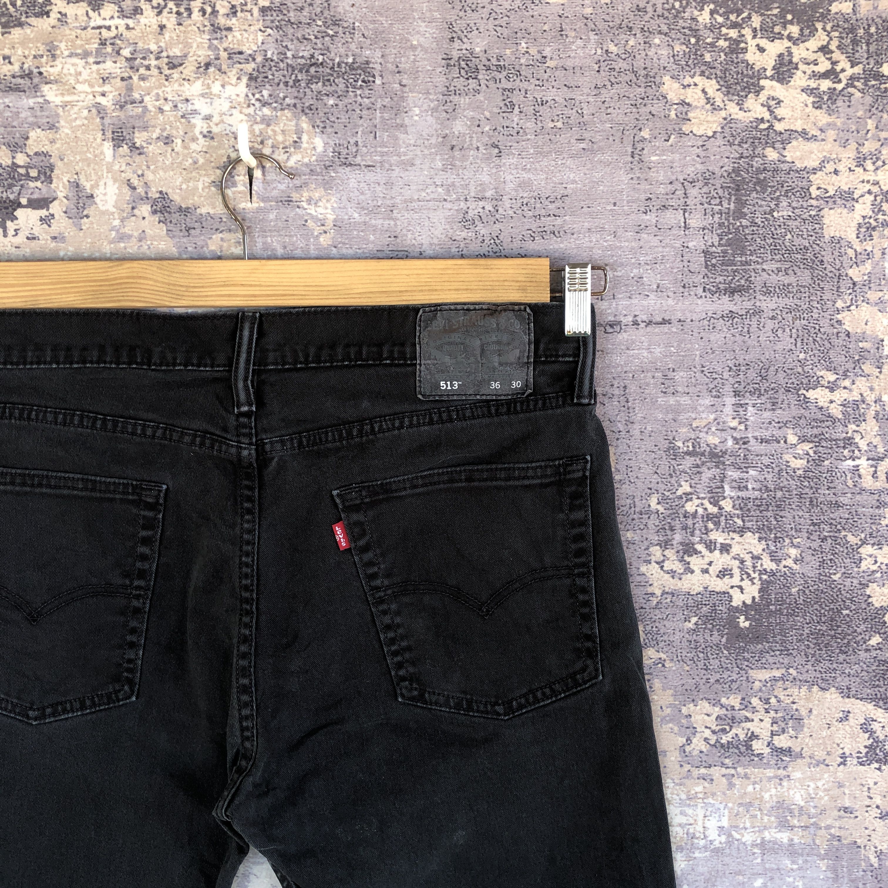 Levi's Vintage Levis 513 Faded Black Jeans Levis Slim Skinny Denim Size US 36 / EU 52 - 5 Thumbnail