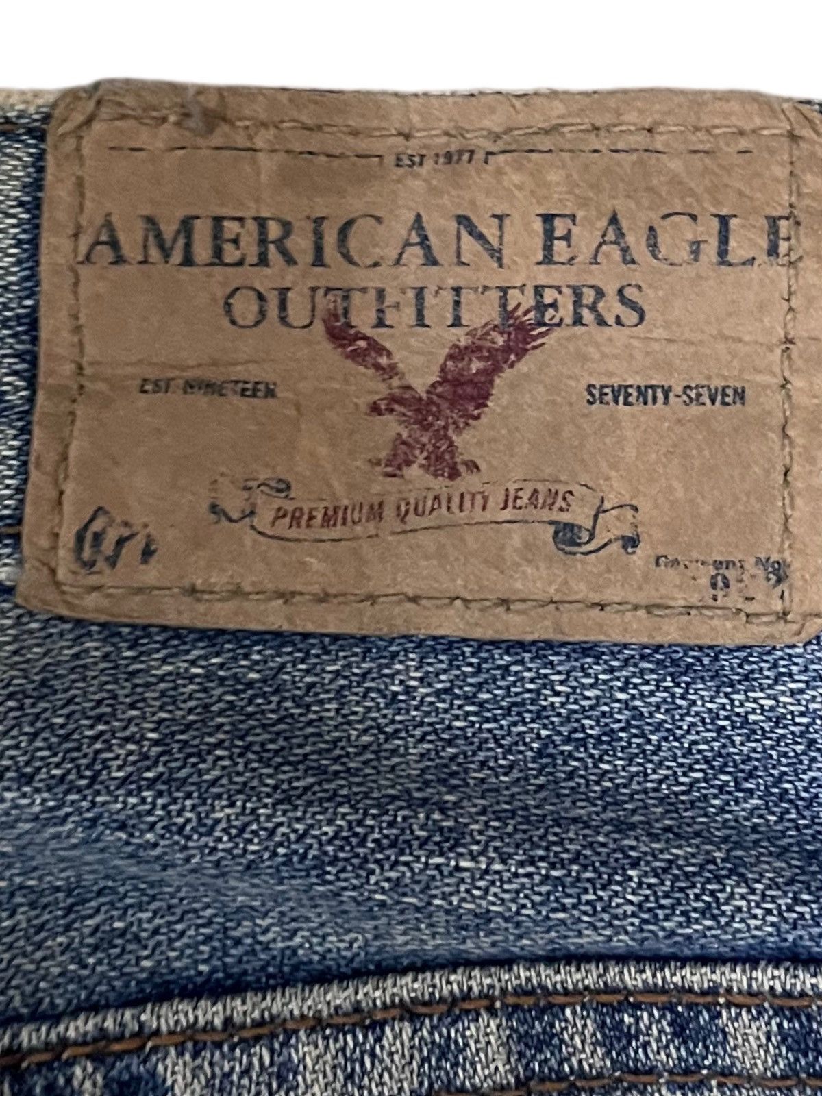 American Apparel × American Eagle Outfitters × American Rag Vintage AOE Distressed Flare Mud Wash Style Jeans Size US 33 - 10 Thumbnail