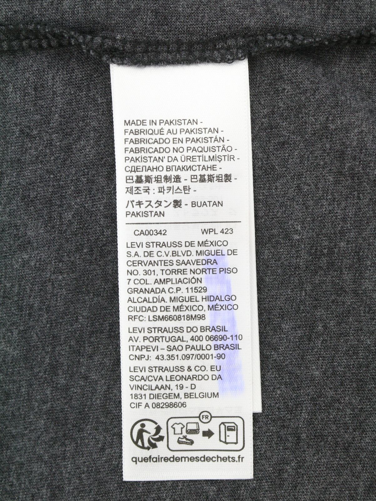 Levi's STANDARD L Dark Grey Melange Tricot Crew Neck 87859 Size US L / EU 52-54 / 3 - 7 Thumbnail