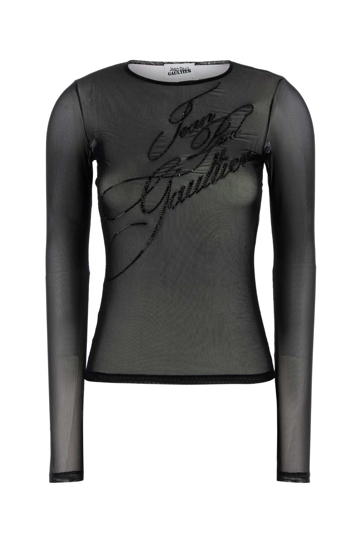 Tシャツ・カットソー JeanPaul GAULTIER Black tulle The Sequin top Jean Paul Gaultier Black Tulle The Sequin Top | Grailed