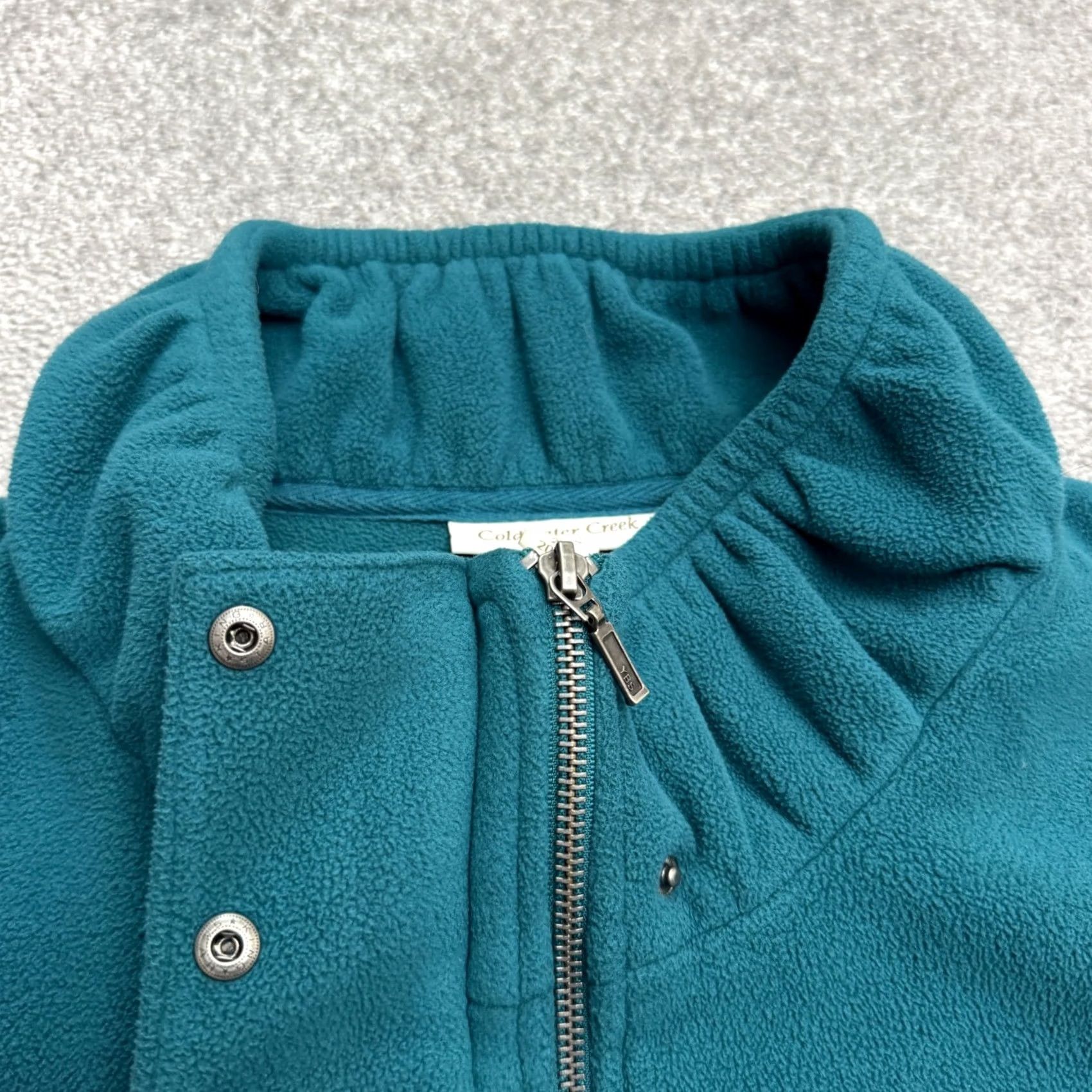 Coldwater Creek Coldwater Creek Fleece Vest Women 2X Plus Teal Green Full Zip Snap Casual Jacket Size XXL / US 16-18 / IT 52-54 - 3 Thumbnail