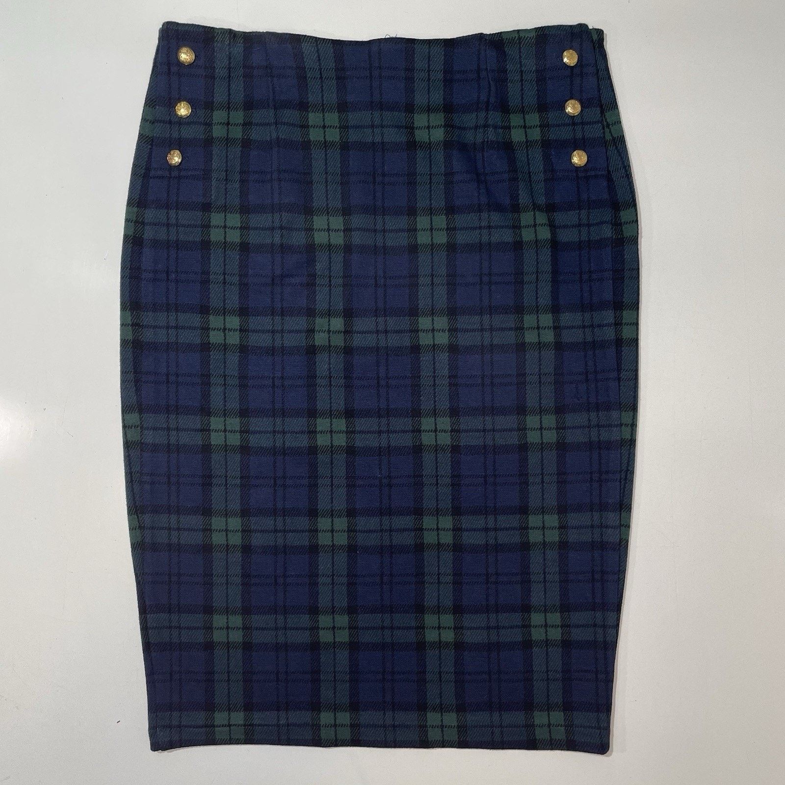 Lauren Ralph Lauren LAUREN RALPH LAUREN Plaid Jacquard Midi Pencil Skirt Side M Size 30" / US 8 / IT 44 - 3 Thumbnail