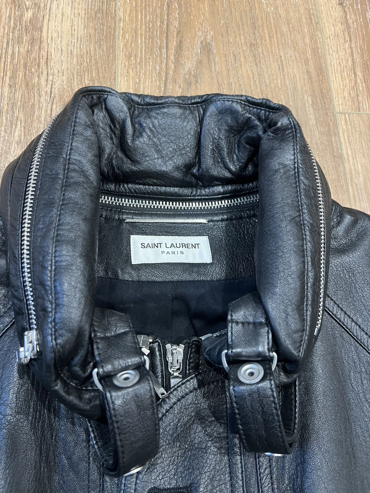 Saint Laurent Paris Lamb Skin Bomber Jacket Size US L / EU 52-54 / 3 - 4 Thumbnail