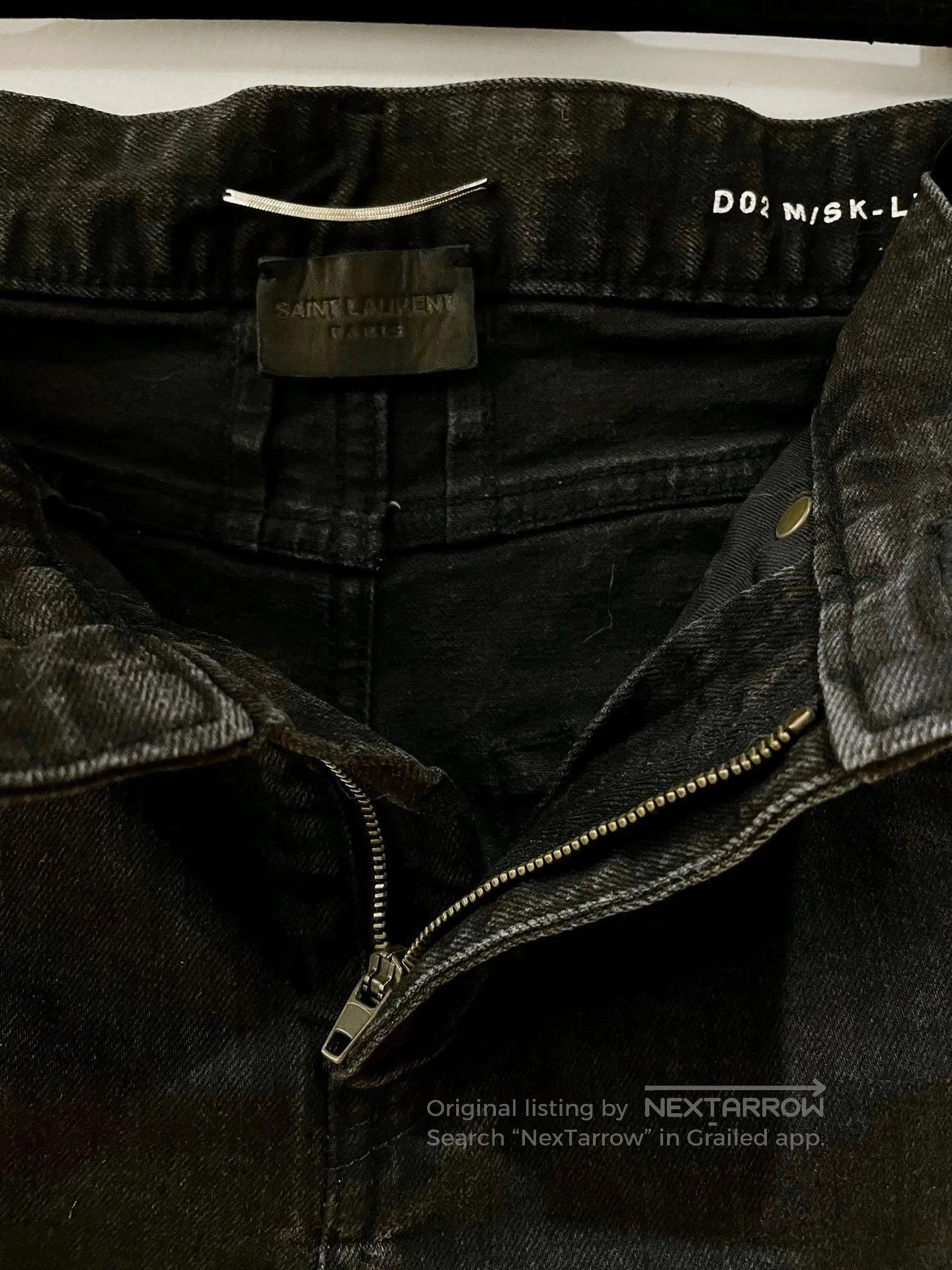 Saint Laurent Paris Black Ripped Denim Jeans Size 28. Size US 28 / EU 44 - 3 Thumbnail