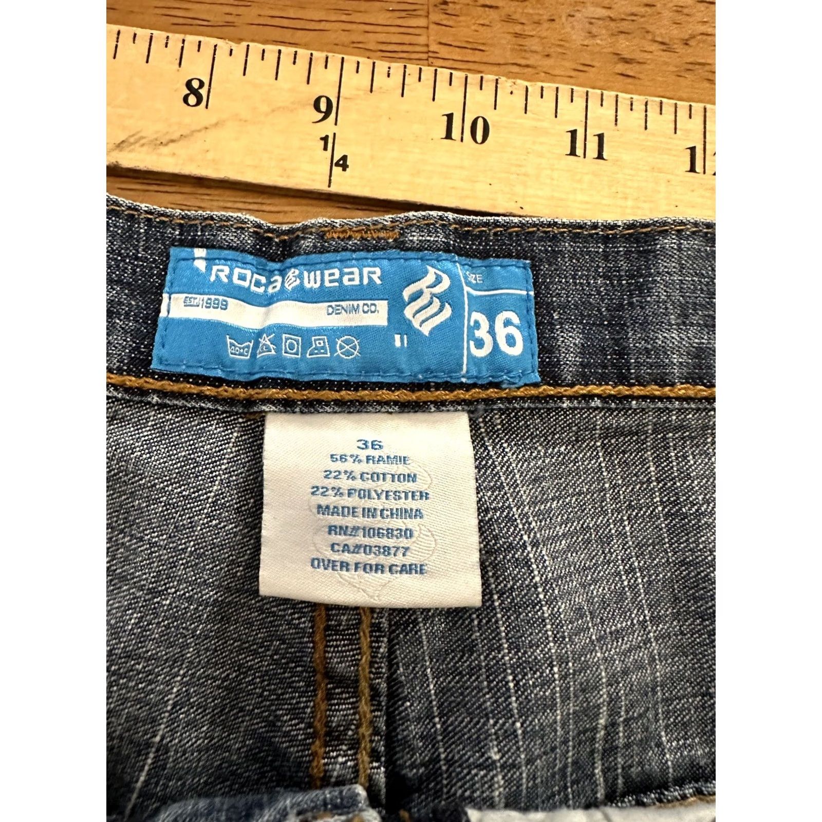 Rocawear VINTAGE Rocawear Jeans Shorts 36 Y2K Grunge Denim Blue Mens Size US 36 / EU 52 - 8 Thumbnail