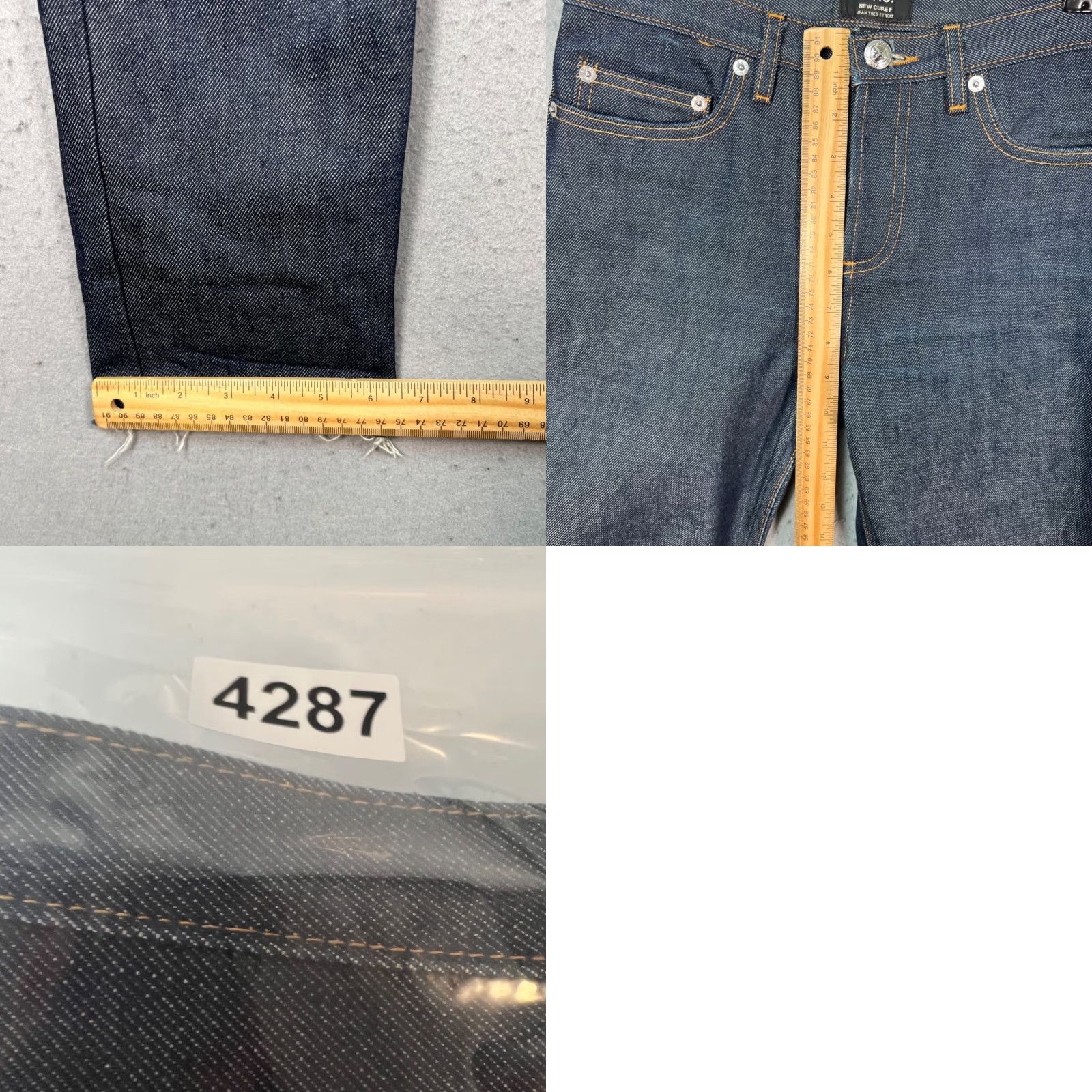 A.P.C. A.P.C. Womens Size 26 New Cure F Slim Fit Raw Hem Jeans Cotton Blue Denim Size 26" / US 2 / IT 38 - 8 Thumbnail