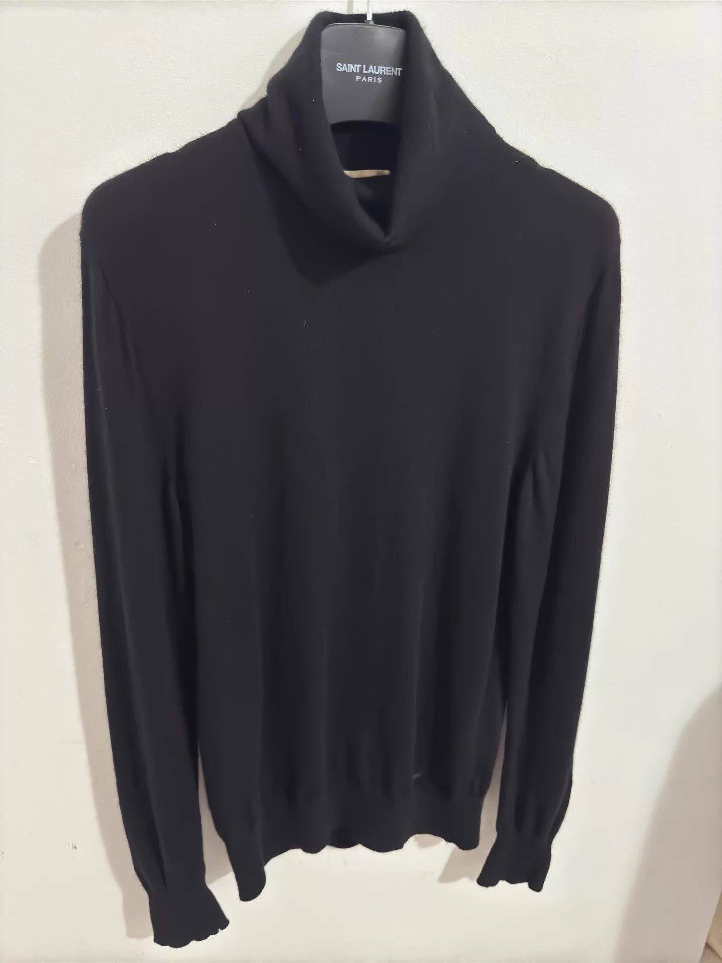 Saint Laurent Paris SLP 17FW Black Turtleneck Cashmere Skinny Sweater XS Size US XS / EU 42 / 0 - 3 Thumbnail