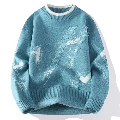 Japanese Brand × Vintage Street Ripped Knit Sweater Size US L / EU 52-54 / 3 - 4 Thumbnail