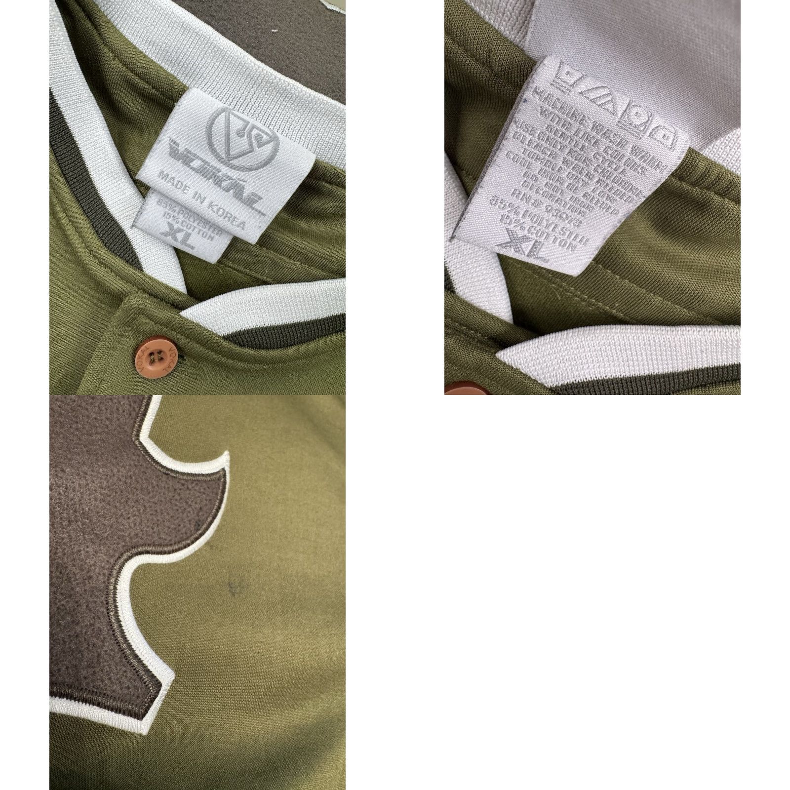 Vintage VOKAL 90s Y2K Embroidered Baseball Jersey Mens XL Green Stitched Casual Activewear Size US XL / EU 56 / 4 - 8 Thumbnail